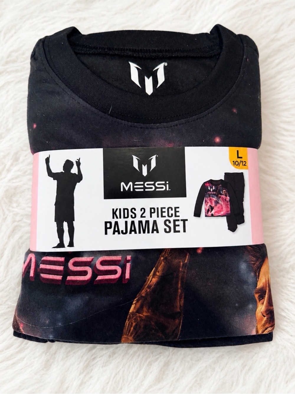 MESSi Kids 2-Piece Black & Pink Pajama Set